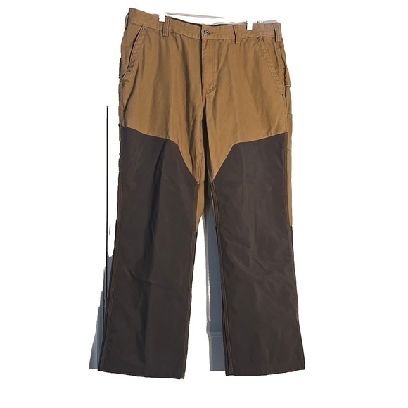 Duluth Flex Fire Hose Briar Pants Mens 40x32 Brown Carpenter Canvas Hunting - Picture 1 of 13